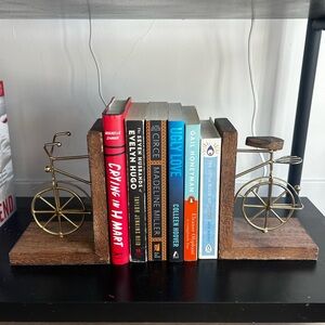 Target Gold and Wood Bicycle Bookends